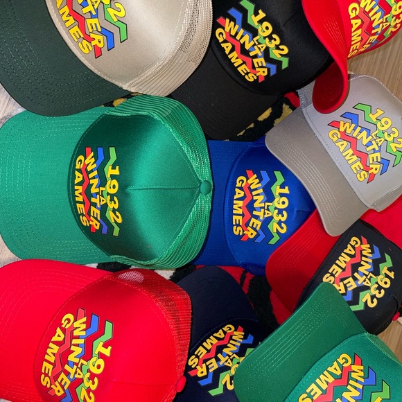 1932 LA Winter Games Trucker Hat Royal Blue - Picture 3 of 3